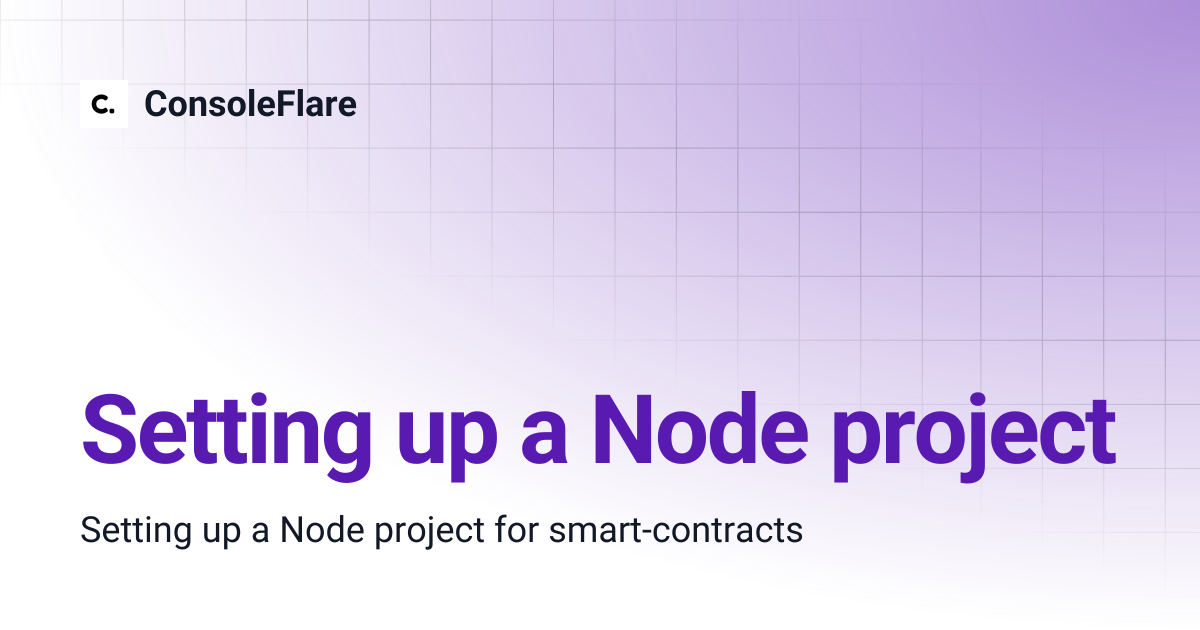 Setting up a Node project | ConsoleFlare
